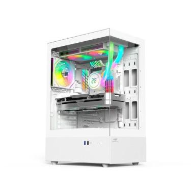 Imagem de Gabinete Gamer C3Tech Aquarius, Mid Tower, Lateral em Vidro, Branco - 