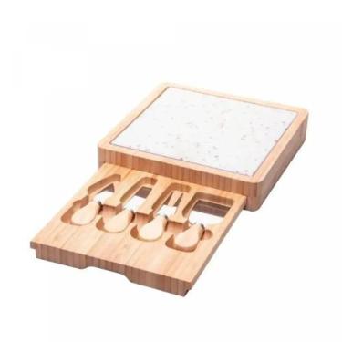 Imagem de Conjunto para queijo lyor 6 pças bambu 220454, BAMBU, UN