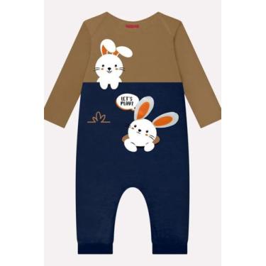 Imagem de Macacão bebê menino coelhinhos kyly 1001486
