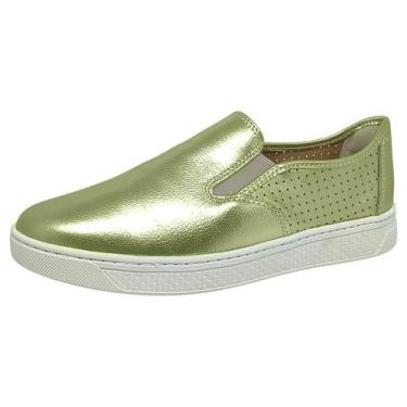 Imagem de Tênis Feminino Casual Estilo Dia a Dia Conforto Comfortflex, Ouro, 35