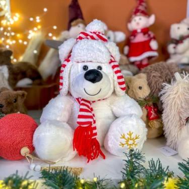 Imagem de Urso Em Pelúcia Branco 28cm Tok Da Casa-Pç