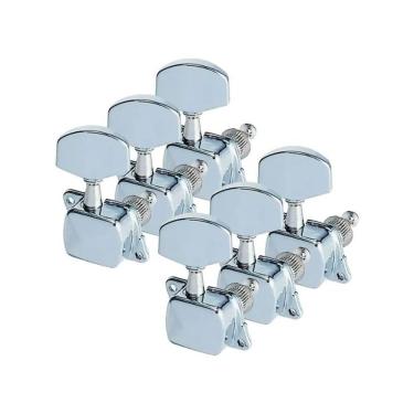 Imagem de Tarraxa para Guitarra 3+3 Semi Blindada Modelo 542 com Parafusos Acabamento Cromado Dolphin