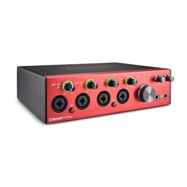 Imagem de Focusrite Interface de áudio Clarett+ 4Pre USB de nível de estúdio para criadores de música — quatro pré-amplificadores de microfone de baixo ruído e baixa distorção que fornecem som realista