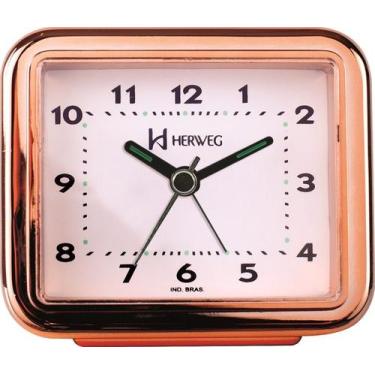 Imagem de Despertador Quartz Rose Metalizado  2642 - Herweg