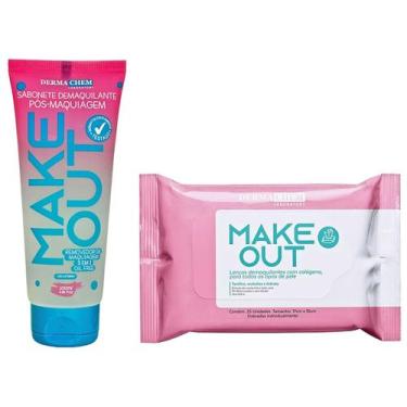 Imagem de Kit Lenço Demaquilante E Sabonete Facial Make Out Dermachem