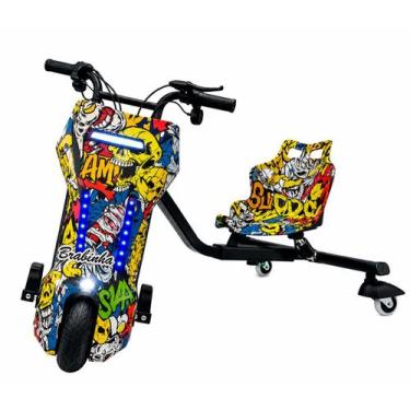 Imagem de Triciclo Elétrico Drift 350w Bluetooth 3 Velocidades Único com Amortec