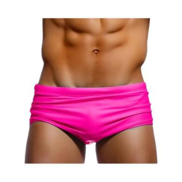 Imagem de Shorts De Praia Masculinos Em Nylon Stretch De Cor Sólida Para Surf E 