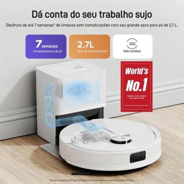 Imagem de Roborock Q10 VF+ Robô Aspirador e Passa Pano 10000Pa Branco 110V, Bran