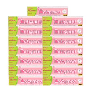 Imagem de Kit 15 Pomadas Para Prevenção De Assaduras Babymed rosa 45g
