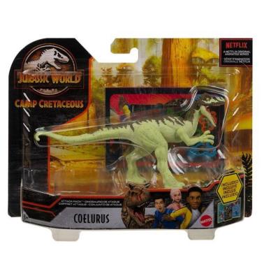 Imagem de Figura Dinossauro Coelurus Conjunto de Ataque Jurassic World Matte