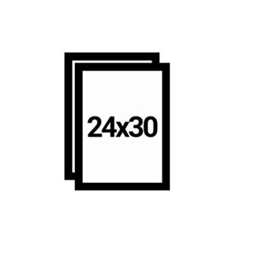 Imagem de KIT 2 Molduras 24x30 com Eucatex (MDF) Preta