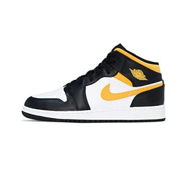 Imagem de Jordan Air Jordan 1 Mid GS 554725 177 pólen/preto/branco - Tamanho, Branco/Pólen - Preto, 6