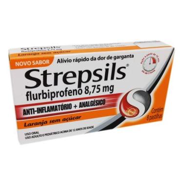 Imagem de Strepsils Sabor Laranja Sem Açúcar 8 Pastilhas RECKITT