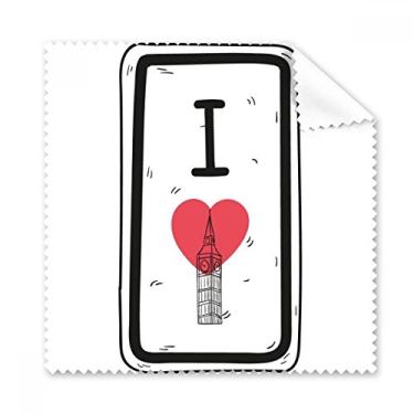 Imagem de I Love London Lenço de limpeza com estampa de palavras 5 peças