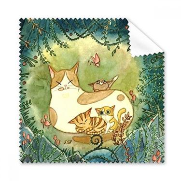 Imagem de Miaoji Pano de limpeza Família Gato Pano de limpeza Limpeza Limpeza Limpeza de Tela de Telefone 5 peças