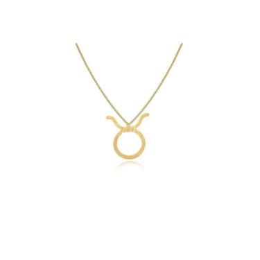 Imagem de Colar Signo De Touro Folheado Em Ouro 18k
