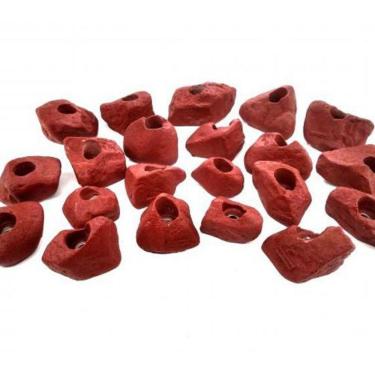 Imagem de Kit 21 Agarras Escalada Pmg Realrocks Sem Fixador Terracota