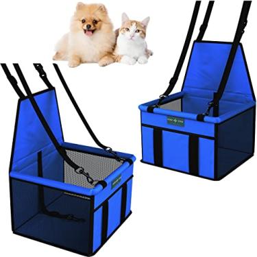 Imagem de Assento Cadeira Pet Auto Carro Para Cão Gato Até 10Kg (Azul)