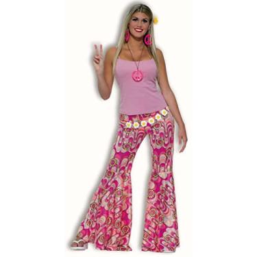 Imagem de Forum Novelties Fantasia feminina hippie dos anos 60 para adultos, rosa, One Size