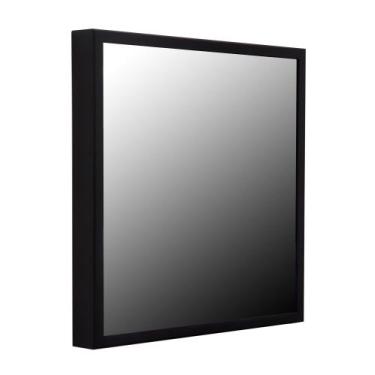 Imagem de Espelho 60cm Quadrado Moldura Preto - Reduna