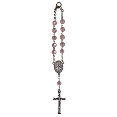 Imagem de Cathedral Art (Abbey & CA Gift) Outubro/Rosa Zircon Birthstone Car Rosary