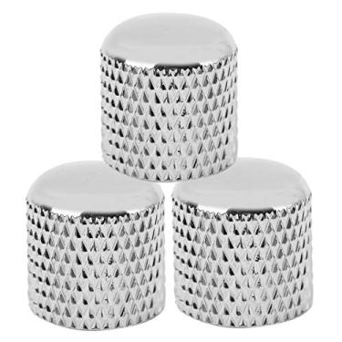 Imagem de EBTOOLS Botões de controle de volume, botões de baixo, controle de volume de metal durável requintado para baixo guitarra elétrica (prata)