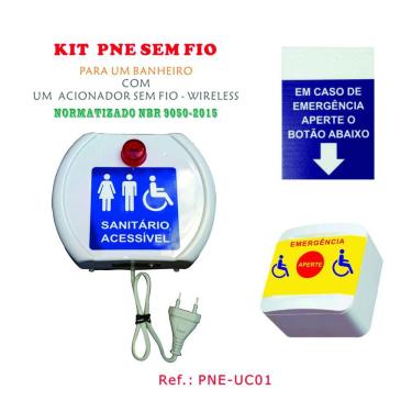 Imagem de Alarme Audiovisual Pne Emergência UC01 Sem Fio