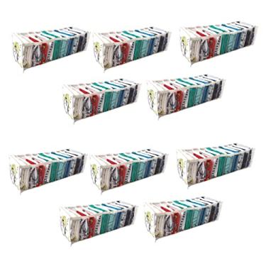 Imagem de kit com 10 colmeias tamanho P para peças de roupas pequenas, calcinhas - Organizamais