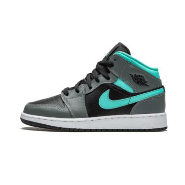 Imagem de Jordan Youth Air Jordan 1 Mid GS 554725 063 Grey/Aqua - Size 6Y