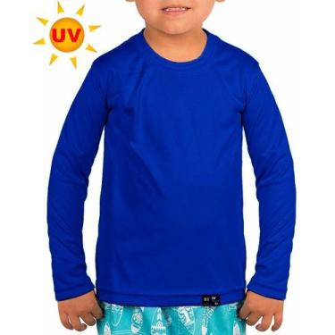 Imagem de Camisa Infantil Proteção Solar Unissex Uv50+ Manga Longa Praia Piscina