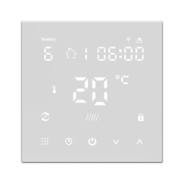 Imagem de Tingpai Tuya Wifi HY607 Display controlador de tempe tu igente Multifuncional elétrico piso aquecedor caldei termostato compatível com Amazon Al e Google Home