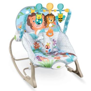 Imagem de Cadeira Encantada De Descanso E Balanço 3 Em 1 Leão Bege - Color Baby