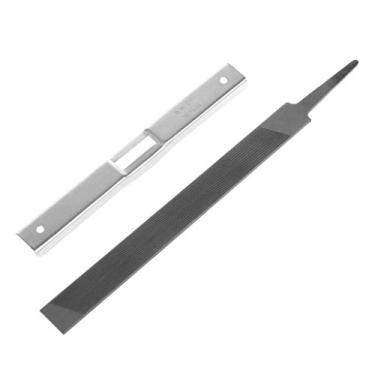 Imagem de Ferramenta de afiar arquivos - Cortador de grama de motosserra Medidor de Profundidade Lixa plana de aço