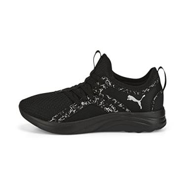 Imagem de PUMA Tênis de corrida feminino Softride Sophia, Puma Preto metálico e prata, 35