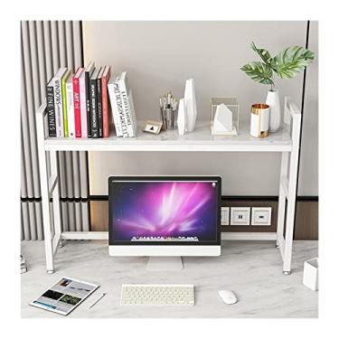 Imagem de KIZQYN Estante elegante mármore mesa organizador prateleiras estante para casa e escritório organizador de espaço como prateleira de armazenamento, estante dourada (cor: ouro)