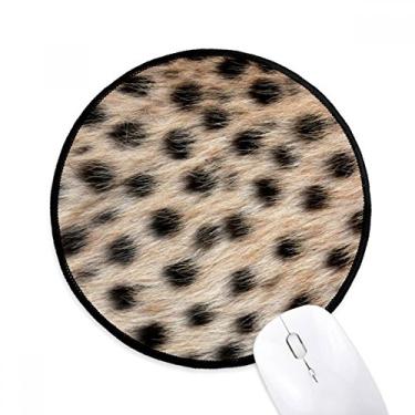 Imagem de DIYthinker Mouse pad design abstrato pena leopardo desktop escritório tapete redondo para computador