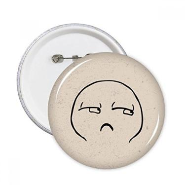 Imagem de Strabismus Tapir Mouth Black Happy Round Pins Badge Button Emblem Acessório Decoração 5 peças