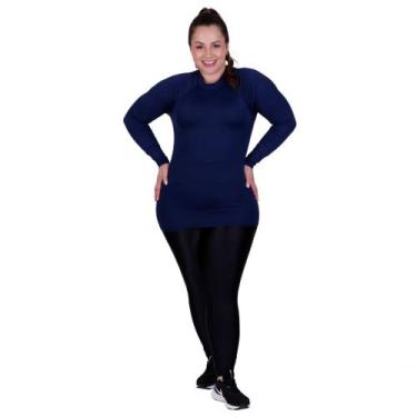 Imagem de Blusa Plus Size Térmica Segunda Pele By Tina Blusa Proteção Solar Uv 5