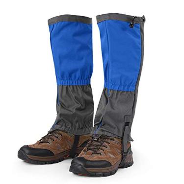 Imagem de polainas de bota ultra anti-rasgo para caminhadas,Polainas de perna com z¨ªper ¨¤ prova d'¨¢gua, polainas de sapato ajust¨¢veis ??para ca?a, polainas de neve respir¨¢veis ??para homens e mulheres(Blu