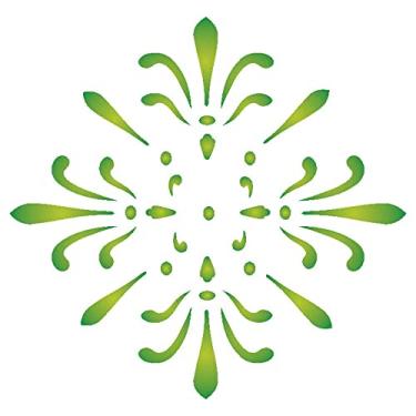 Imagem de Stencil de Acetato para Pintura OPA Simples 10 x 10 cm - 789 Arabesco Delicado