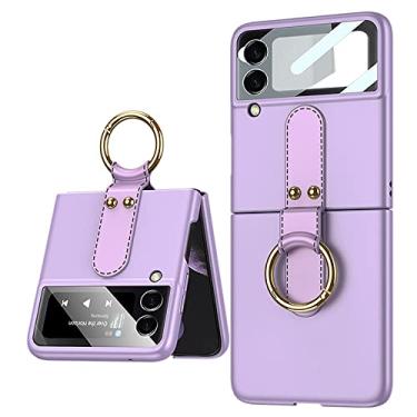 Imagem de Para Samsung Galaxy Z Flip 3 Capa para Galaxy Zflip3 Capa protetora Anel Capa de Telefone à Prova de Choque Para Sumsung ZFlip 3 Dobra 3 Capa, 04, Roxo, Para Galaxy Z Flip 3