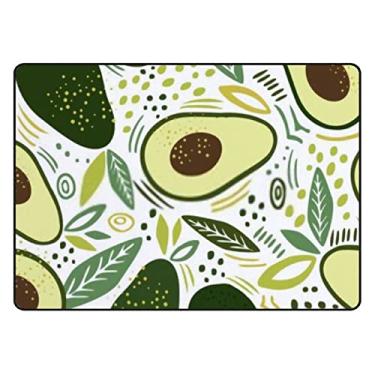 Imagem de Vantaso Tapetes de banheiro para porta de banheiro tapete toalha verde abacate tropical interior absorvente antiderrapante 60 x 40 cm