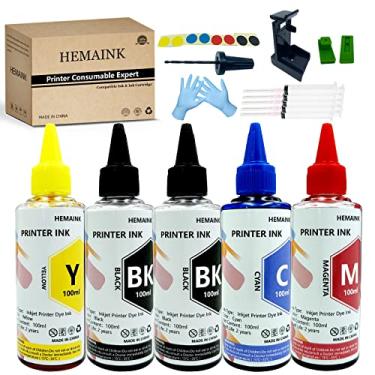 Imagem de HEMAINK Ferramentas de refil de tinta e tinta de 5 frascos compatíveis com cartuchos de tinta Canon PG-245XL CL-246XL PG-210XL CL-211XL PG-243 CL-244 245XL 246XL 243 244 210 211