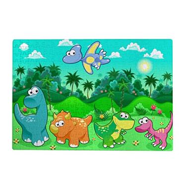 Imagem de ColourLife Quebra-cabeças quebra-cabeça presente de arte para adultos, adolescentes, adoráveis dinossauros, jogos de quebra-cabeça de madeira, 300/500/1000 peças, multicolorido