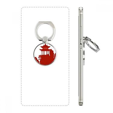 Imagem de Suporte de anel de telefone com ilustração do contorno da montanha China Pavilion suporte de laço ajustável