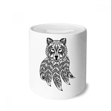 Imagem de DIYthinker Raccoon tinta humana silenciosa caixa de dinheiro para bebê porta-moedas de cerâmica presente de cofrinho