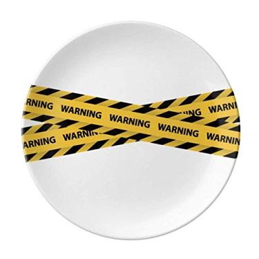 Imagem de Placa de aviso com logotipo decorativa de porcelana Salver louças de jantar