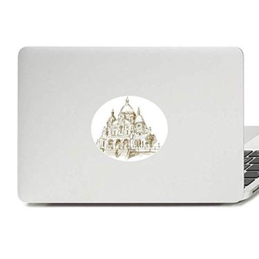 Imagem de Adesivo de notebook com emblema de vinil e paisagem de marco da igreja