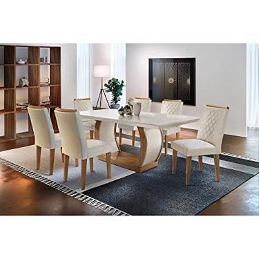 Imagem de Conjunto Sala de Jantar Jade Com 6 Cadeiras Rufato