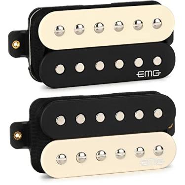 Imagem de EMG Conjunto de captador Humbucker para guitarra elétrica Super 77, Zebra